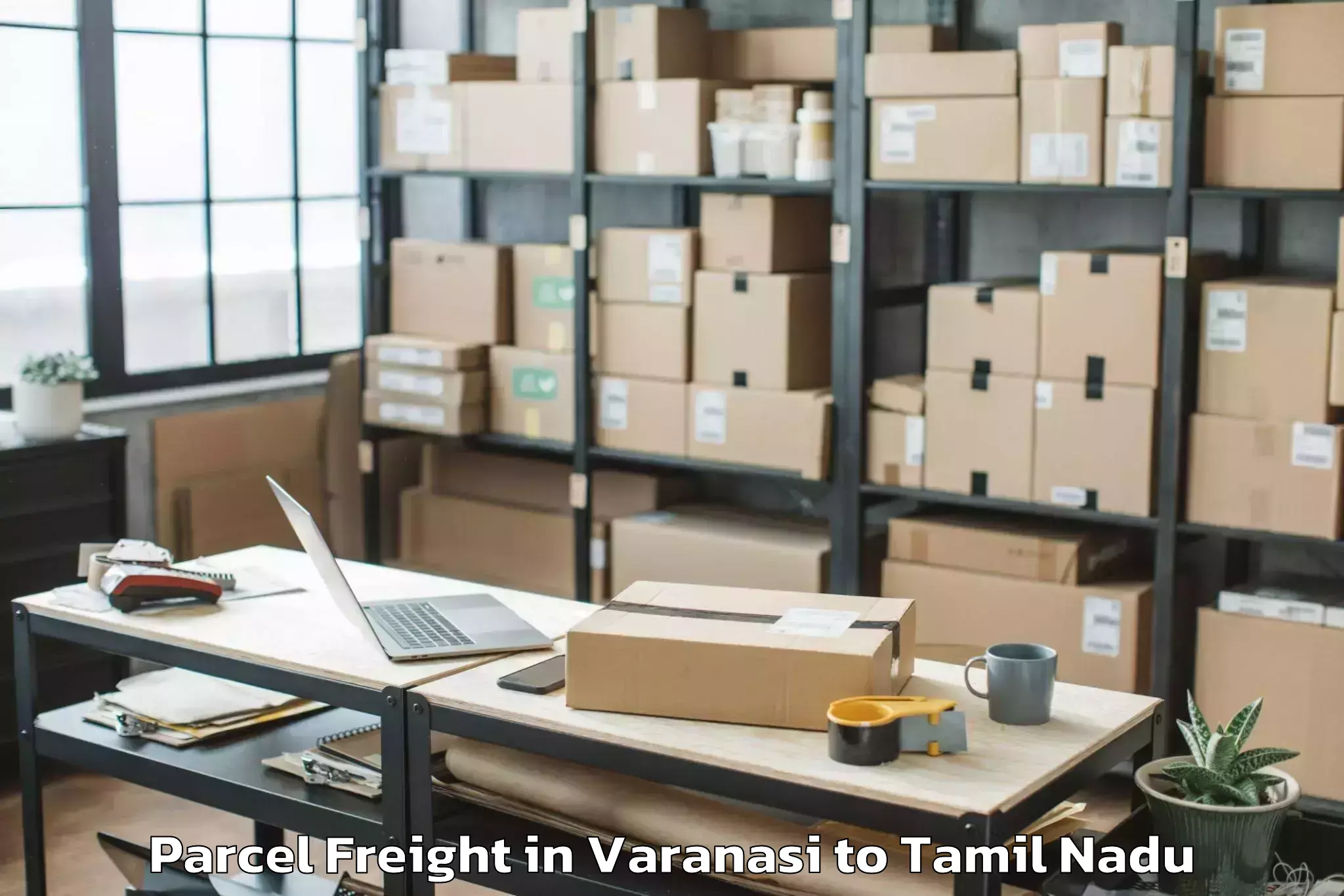 Top Varanasi to Vels University Chennai Parcel Freight Available